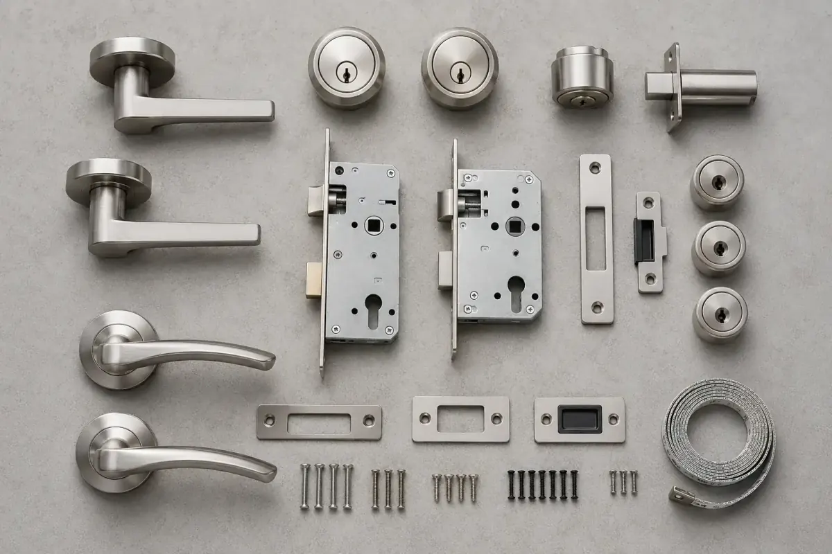 Commercial lock hardware for office and storefront doors