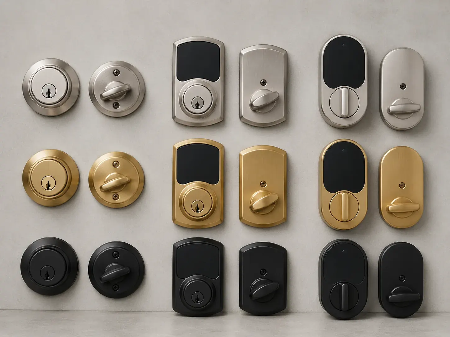 Traditional and smart deadbolt options for residential doors