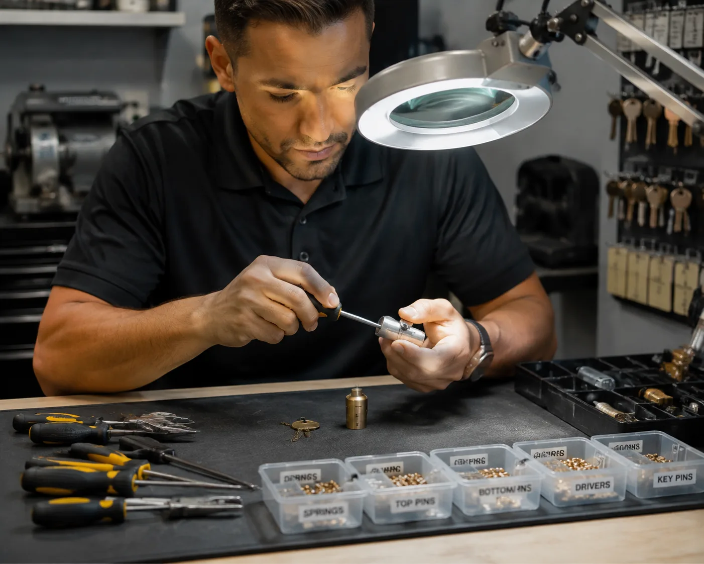 Locksmith servicing residential lock hardware in Tarzana, CA