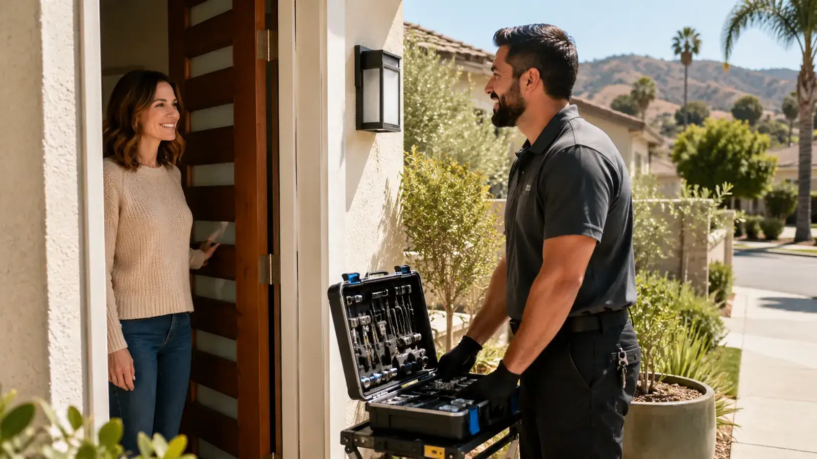 Professional locksmith serving a San Fernando Valley neighborhood